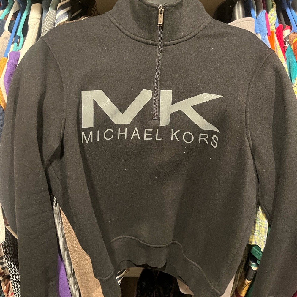 Mens Michael Kors Logo 1/2 Zip